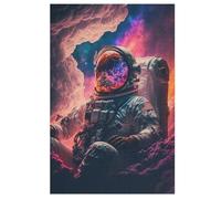 Astronaut Adults Wooden Jigsaw Puzzle,3D Puzzle for Kids Wooden Puzzle Toys for Family Game Play Collection Best Gift,Brain Training 1000 Piece （78×53cm）