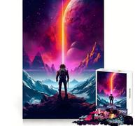 Astronaut Adventures Adult Jigsaw Puzzles 1000 Pieces Focus Ability Peaceful Escape Interlock Well Thoughtful Gift (38X52CM)