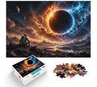 Astronaut Alien Planet Eclipse Jigsaw Puzzle 1000pcs (52x38cm) for Adults | For free days in December: Adult jigsaw puzzle with 1000 pieces offers a longer activity for the holidays.