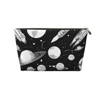 Astronaut and Alien Leather Travel Wash Bag, A Fashionable and Practical Makeup Organizer