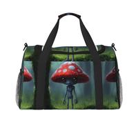 Astronaut And Alien print Carry on Luggage for Women Men Shoulder Weekender Crossbody Bag for Yoga Travel Must Haves, Black, One Size