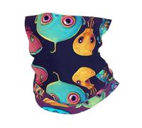 Astronaut And Alien Print Headband Neck Gaiter Head Wrap Headwear