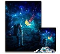 Astronaut And JellySpace 1000 Piece Jigsaw Puzzles for Adults Challenging Puzzles Home Decor Brain Teaser Game for Teenagers & Family Interaction 1000 PCS(75x50cm)