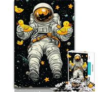 Astronaut And Rubber Duck 1000 Piece Jigsaw Puzzles for Adults & Teens,Help The Brain Exercise Addictive Toys to Cultivate Patience A Work of Art (75x50cm)