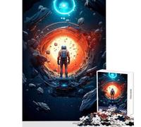 Astronaut And The Unknown 1000 Piece Jigsaws for Teenagers Puzzle Improve Attention Span And Focus Peaceful Relaxing Leisure Fun (38x52cm)