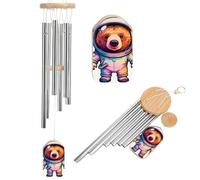 Astronaut Animal Art Wind Chimes for Outside Memorial Tuned Outdoor Windchimes Large Garden Decor Wind Chime with Melodious Sound for Mom Dad Grandma Home Garden Patio Decor