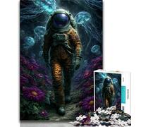 Astronaut Art 1000 Pieces Jigsaw Puzzles For Teens And Adults,Stress Reliever Difficult Challenge Suitable for Desktop Decoration (38x26cm)
