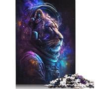 Astronaut Art Lion Puzzles 1000 Teile Papierpuzzles für Erwachsene und Teenager Familienspiel Weihnachtsgeschenke 1000 Stück (75 x 50 cm)