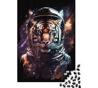 Astronaut Art Tiger 1000 Piece Jigsaw Puzzles Brain Teaser Problem Solving Puzzles for Adult Children 1000pcs (38x26cm)