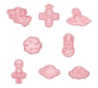 Astronaut Baking Kit - Eight Unique Cosmic Designs for Deep Impressions Dough, Metal Craft Cookie Press for Sugar Cookies | Pastry Decorations