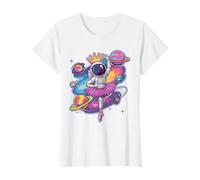 Astronaut Ballerina Girl Galactic Dance Cosmic Space T-Shirt