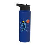 Astronaut Basketball Player in Planet Space Coach Team Stainless Steel Insulated Water Bottle
