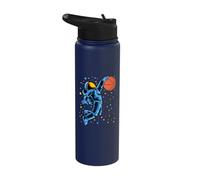 Astronaut Basketball Player in Planet Space Coach Team Stainless Steel Insulated Water Bottle