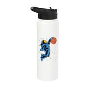 Astronaut Basketball Player in Planet Space Coach Team Stainless Steel Insulated Water Bottle