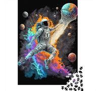 Astronaut Basketball Puzzle for Adults And Teenagers 1000 Pieces Wooden Puzzles for Adults Puzzles for Teenagers Age 12 Years Up 1000pcs (75x50cm)