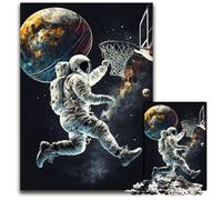 Astronaut Basketball Space JigsawPuzzle 1000 Pieces for Adults cardboard Jigsaw Puzzles Relaxing Entertainment, Home Decor 26X38CM/10.23x14.96inch