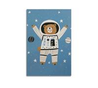 Astronaut Bear Colorful Painting CuteWall Decoration Posters Motivational Wall Posters Suitable for Office Gym Bedroom Decoration AestheticUnframe-style 16x24inch(40x60cm)