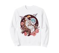 Astronaut Bear Space Adventure Floral Sweatshirt