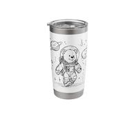 Astronaut Bear Space Explorer Cosmic Adventure Stainless Steel Insulated Tumbler