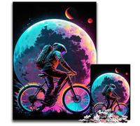 Astronaut Bike Jigsaw Puzzles for Adults, 1000 Piece cardboard Jigsaw Puzzles for Adults for Teenagers, Family Game Night, Brain-Challenging Gift Idea 26X38CM/10.23x14.96inch