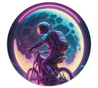 Astronaut Bike Jigsaw Puzzles for Adults 1000 Piece Jigsaw Puzzles for Adults Relax & Challenge, Colorful Home Decor Art, for Friends 67.5x67.5cm