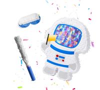 Astronaut birthday piñata, space piñata with bat & blindfold