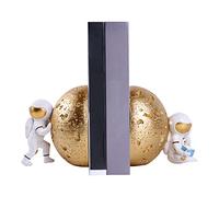 Astronaut Bookends, Cartoon Cute Bookends, Resin Book Holders Stoppers for Shelves Bookshelf Decoration Home Office Desk Decor, Unique Book Ends to Hold Books (Type 2)