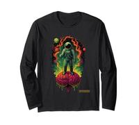 Astronaut Brain Moon Surreal Psychedelic Sci-Fi Flag Plant Long Sleeve T-Shirt