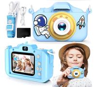 Astronaut Camera, Kids Digital Camera with 20MP Dual Lens & 64GB Card, Educational STEM Toy for 3-12 Year Old Boys Girls Birthday