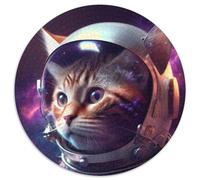 Astronaut Cat 1000 Piece Jigsaw Puzzles for Adults Puzzles for Adults Fun at Home Activities, Birthday Present, Travel Gifts 67.5x67.5cm