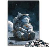 Astronaut Cat 2000 Piece Jigsaw Puzzles for Teenagers,Toys Educational Games Stress Relieving Wishlist with Santa Claus (70X100cm)