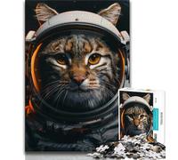 Astronaut Cat Adult Jigsaw Puzzles 2000,Educational Game Challenge Toy Wall Decoration Unique Birthday And Xmas Gifts 70x100cm