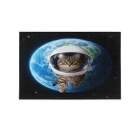 Astronaut Cat in Space by Earth Jigsaw Puzzles Challenging Funny Family Puzzle Perfect for Game Nights 500 Piecing