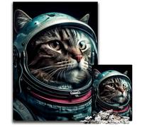 Astronaut Cat Jigsaw Puzzle 1000 Pieces Challenging Puzzles for Holidays Birthdays And Family Game Nights 1000 PCS(75x50cm)