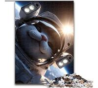Astronaut Cat Jigsaw Puzzles 1000 Pieces for Adults Teens, Interesting Stress Reduction Parent-child Interaction (50x75cm)