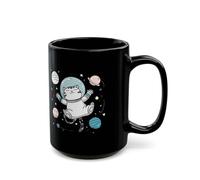 Astronaut Cat Mug - Cute Space Cat Coffee Cup 15oz
