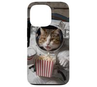 Astronaut Cat Popcorn Space Snack Funny Case for iPhone 13 Pro