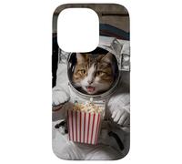 Astronaut Cat Popcorn Space Snack Funny Case for iPhone 14 Pro