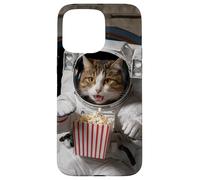 Astronaut Cat Popcorn Space Snack Funny Case for iPhone 15 Pro Max