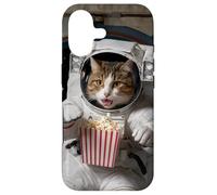 Astronaut Cat Popcorn Space Snack Funny Case for iPhone 17
