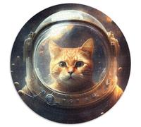 Astronaut Cat Puzzle 1000 Pieces Jigsaw Jigsaw Puzzles for Adults Perfect for Christmas, Halloween, Easter, New Year 67.5x67.5cm