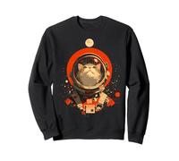 Astronaut Cat Space Cosmic Japanese Retro Sweatshirt
