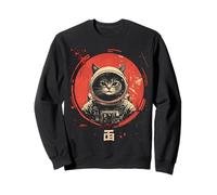 Astronaut Cat Space Cosmic Japanese Retro Sweatshirt