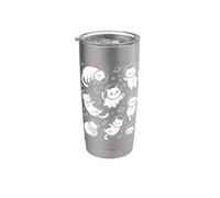 Astronaut Cat Space Galaxy Solar System Cute Kitten Lover Stainless Steel Insulated Tumbler