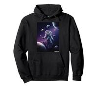 Astronaut Cat Space Planets Cosmic Pullover Hoodie