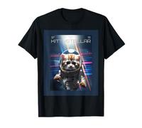Astronaut Cat with Interstellar Space Aesthetic Movie Poster T-Shirt