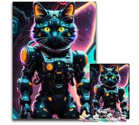 Astronaut Cat14b JigsawPuzzle 1000 Pieces for Adults Challenging Puzzles DIY Decoration Brain Challenge for Adult Family 1000 PCS(38x26cm)