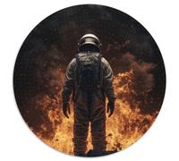 Astronaut Catastrophe Jigsaw Puzzles for Adults 1000 Round Puzzles for 1000 Piece Educational Activity for Cognitive Skills Cognitive Skill Improvement (Size 67.5x67.5cm)