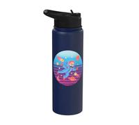 Astronaut Child Space Stars Planets Comet Adventure Explore Stainless Steel Insulated Water Bottle