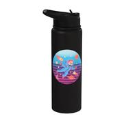 Astronaut Child Space Stars Planets Comet Adventure Explore Stainless Steel Insulated Water Bottle